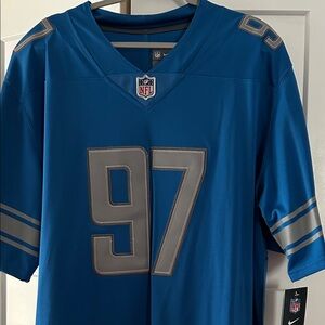 Nike Men's Blue and Gray Jersey